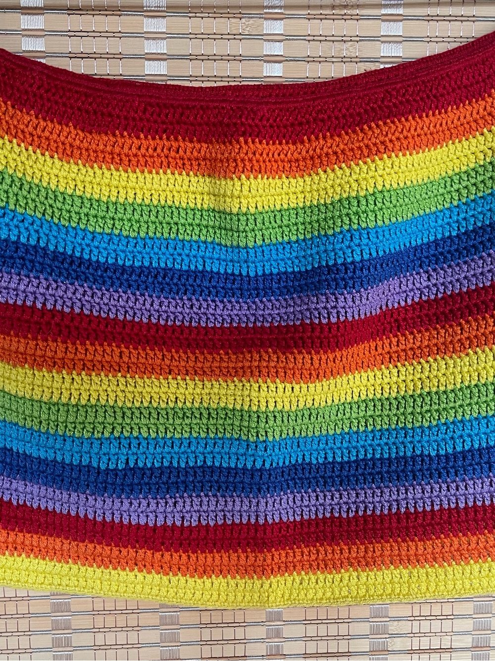 Woman’s Rainbow Crochet Skirt - Multicolor